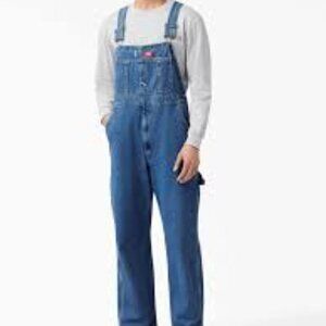 Dickies 8396SNB Mens Bib Overall Indigo Stone Washed New With Tags Size 34 x 30